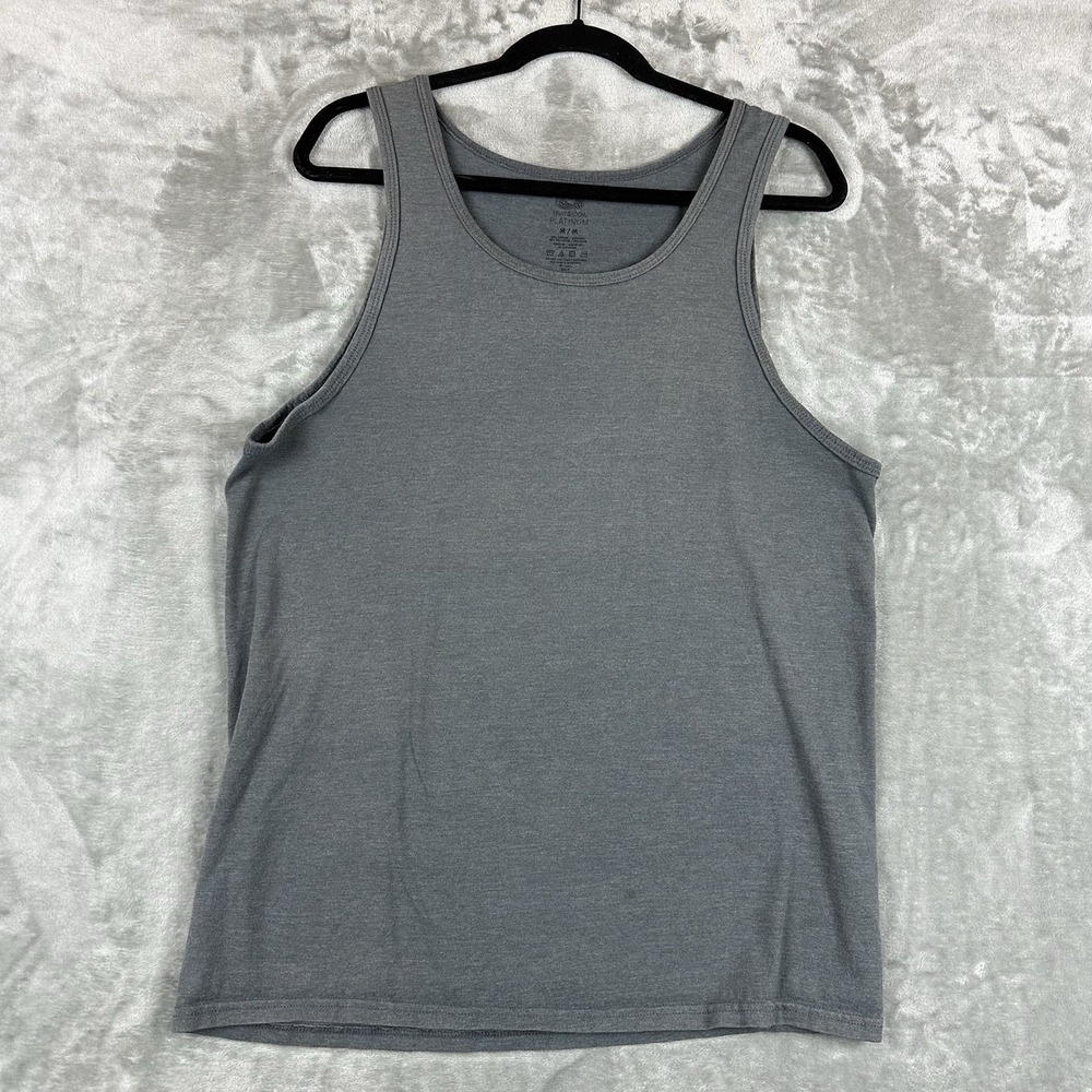 Fruit Of The Loom Platinum Tank Top Men's M Gray
